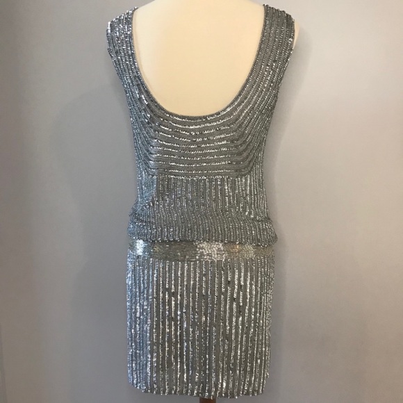 Adrianna Papell fully beaded low back dressy dress - Picture 13 of 16